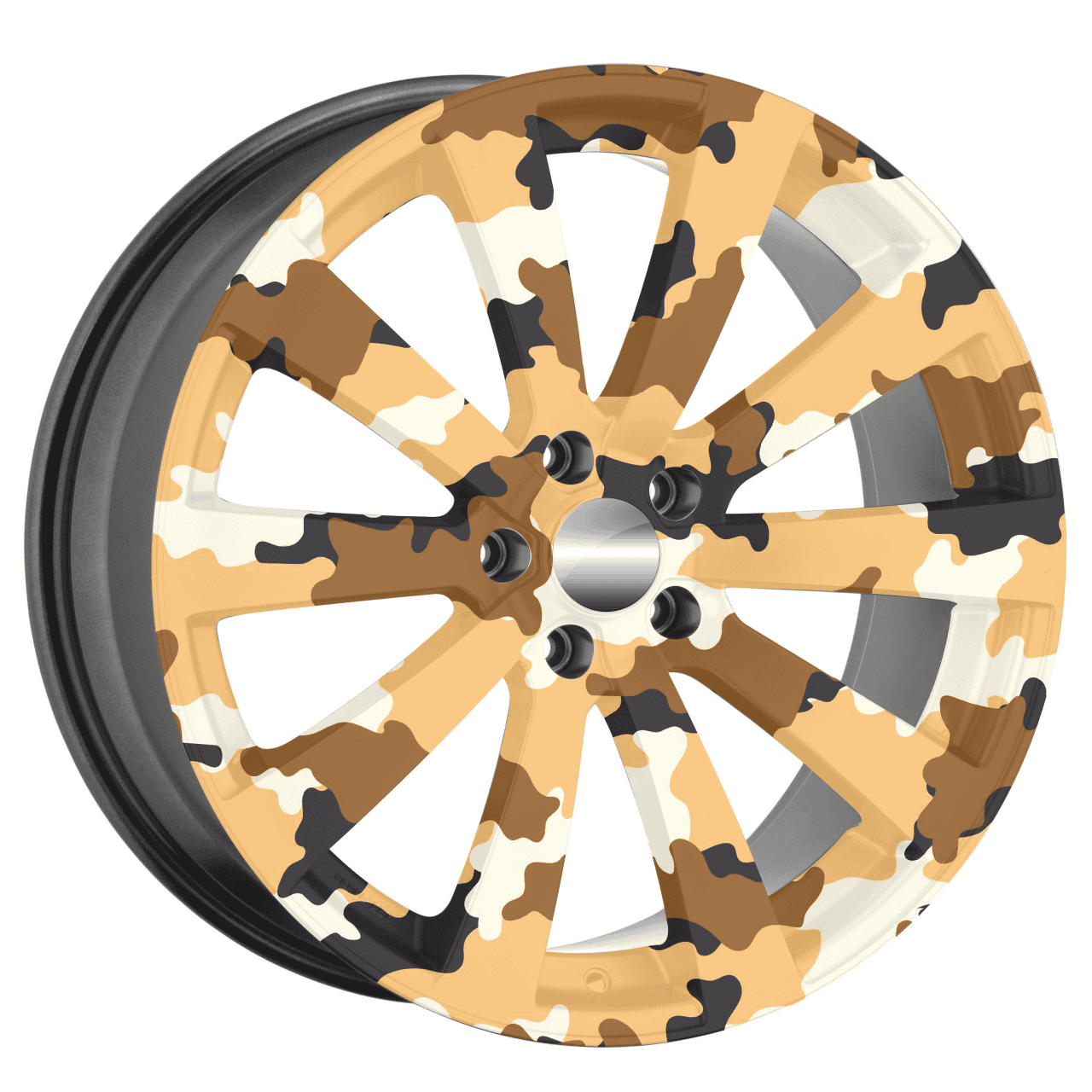 Set 4 Folii Imprimate Outdoor cu EcoSolvent, autoadezive, pentru decorarea jantelor auto, dimetru 60 cm, model FJT-28 FAVLine Selection