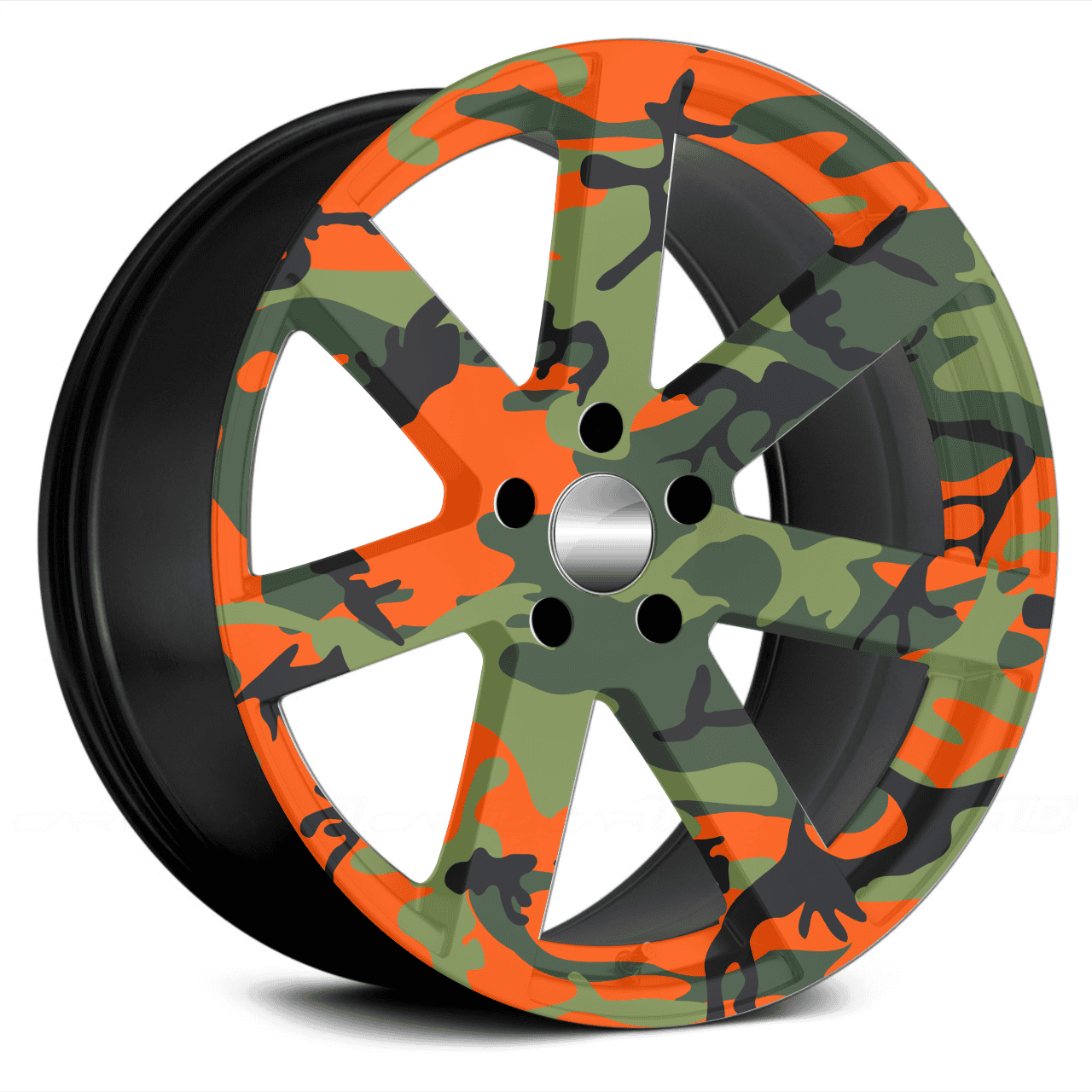 Set 4 Folii Imprimate Outdoor cu EcoSolvent, autoadezive, pentru decorarea jantelor auto, dimetru 60 cm, model FJT-29 FAVLine Selection