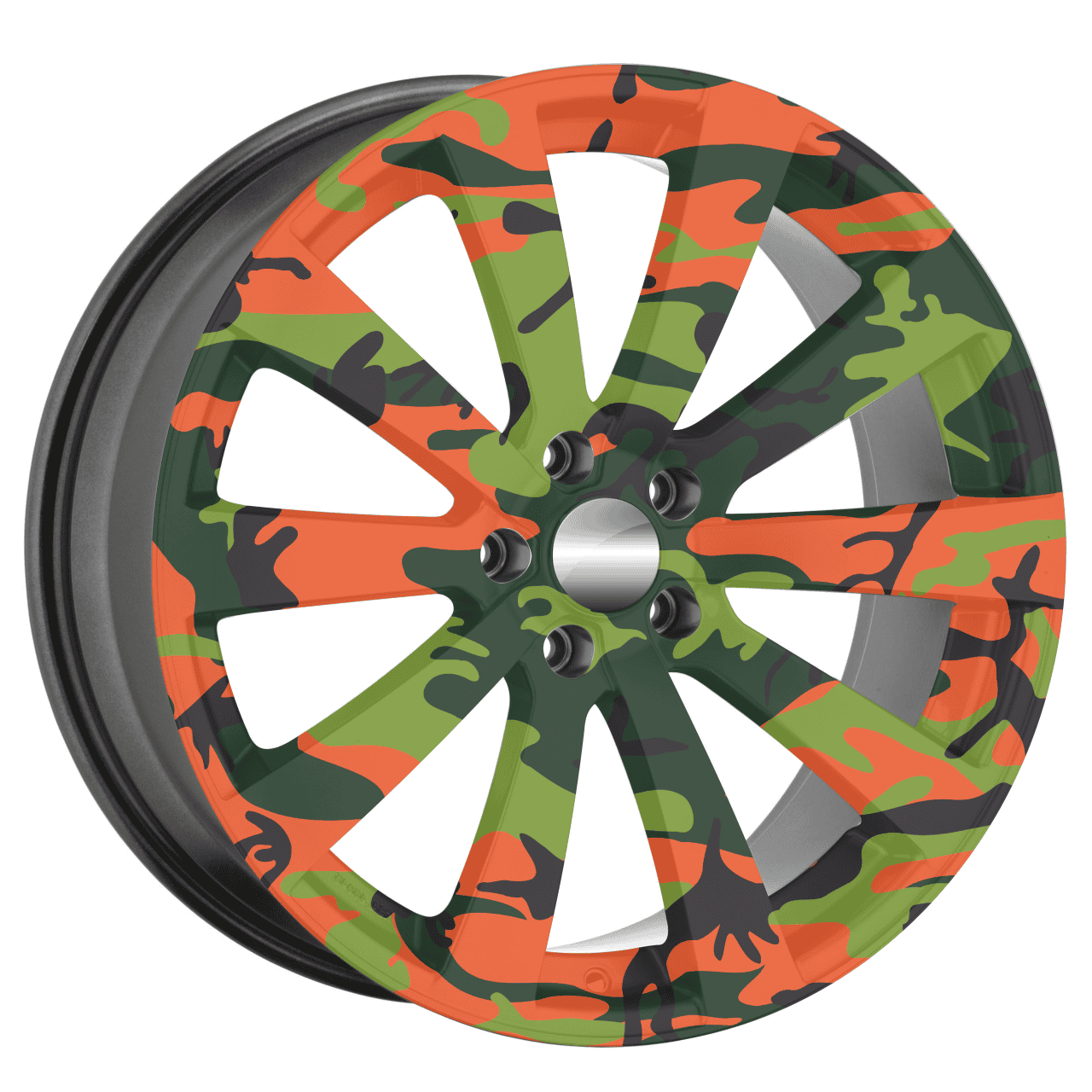 Set 4 Folii Imprimate Outdoor cu EcoSolvent, autoadezive, pentru decorarea jantelor auto, dimetru 60 cm, model FJT-29 FAVLine Selection