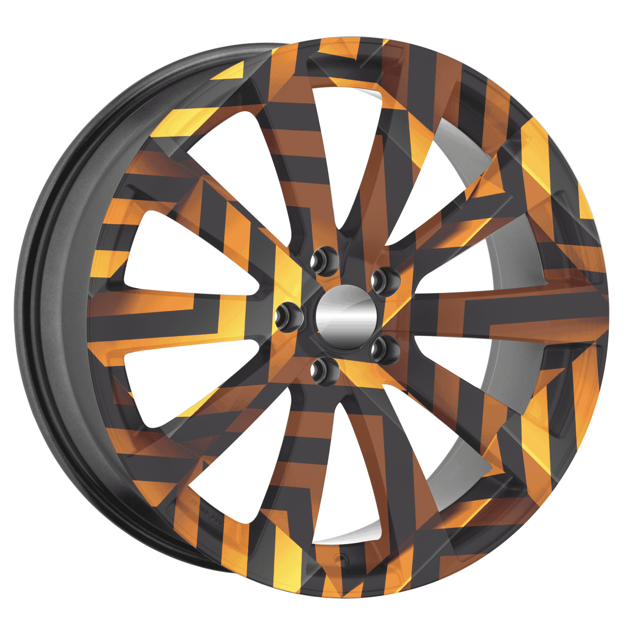 Set 4 Folii Imprimate Outdoor cu EcoSolvent, autoadezive, pentru decorarea jantelor auto, dimetru 60 cm, model FJT-30 FAVLine Selection