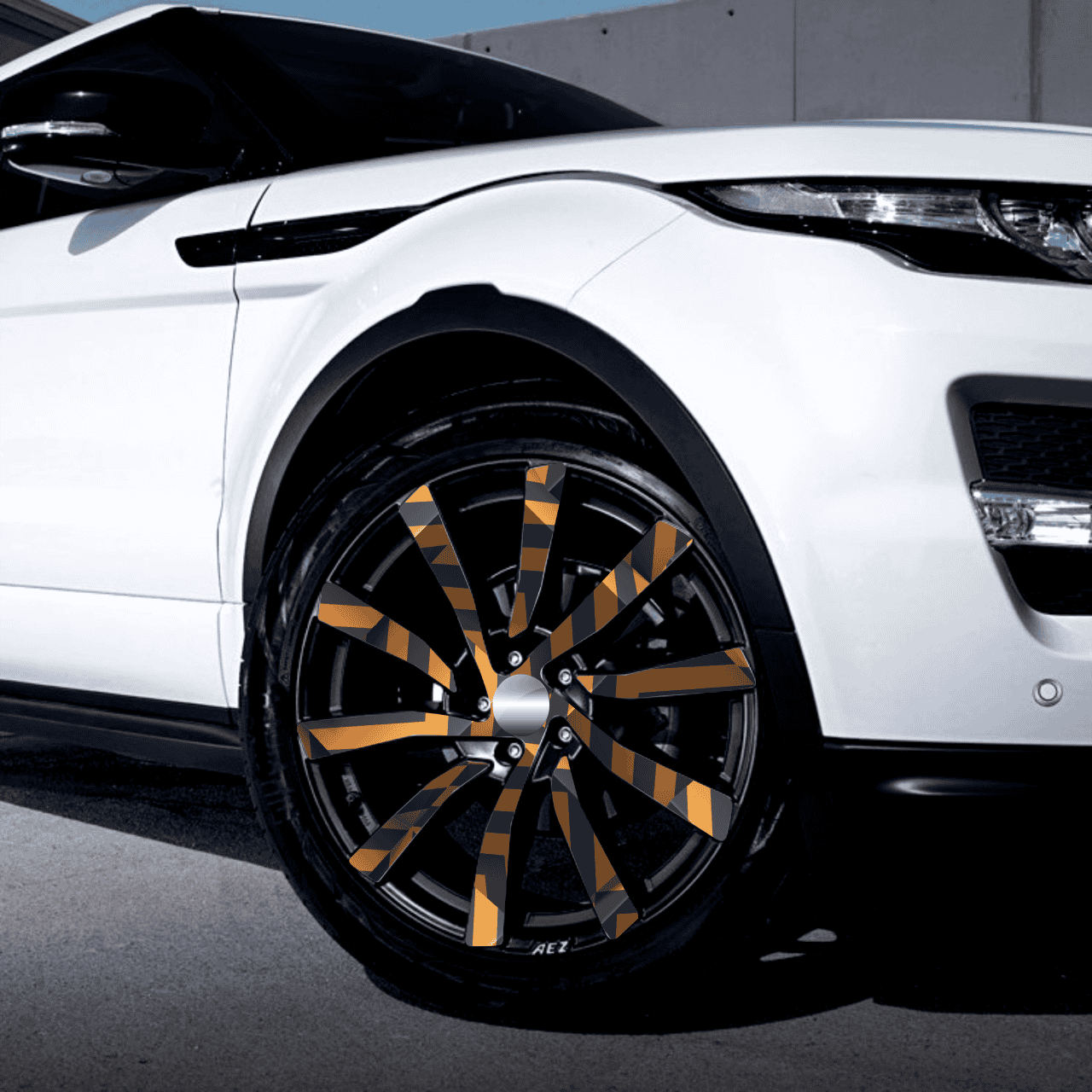 Set 4 Folii Imprimate Outdoor cu EcoSolvent, autoadezive, pentru decorarea jantelor auto, dimetru 60 cm, model FJT-30 FAVLine Selection