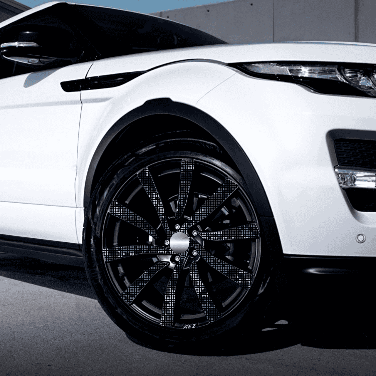 Set 4 Folii Imprimate Outdoor cu EcoSolvent, autoadezive, pentru decorarea jantelor auto, dimetru 60 cm, model FJT-31 FAVLine Selection