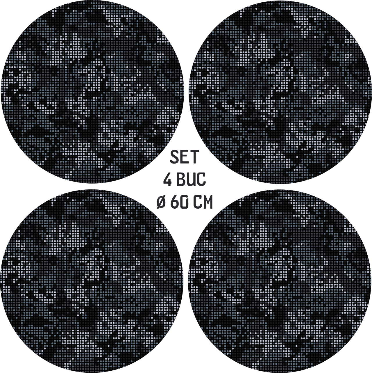 Set 4 Folii Imprimate Outdoor cu EcoSolvent, autoadezive, pentru decorarea jantelor auto, dimetru 60 cm, model FJT-31 FAVLine Selection