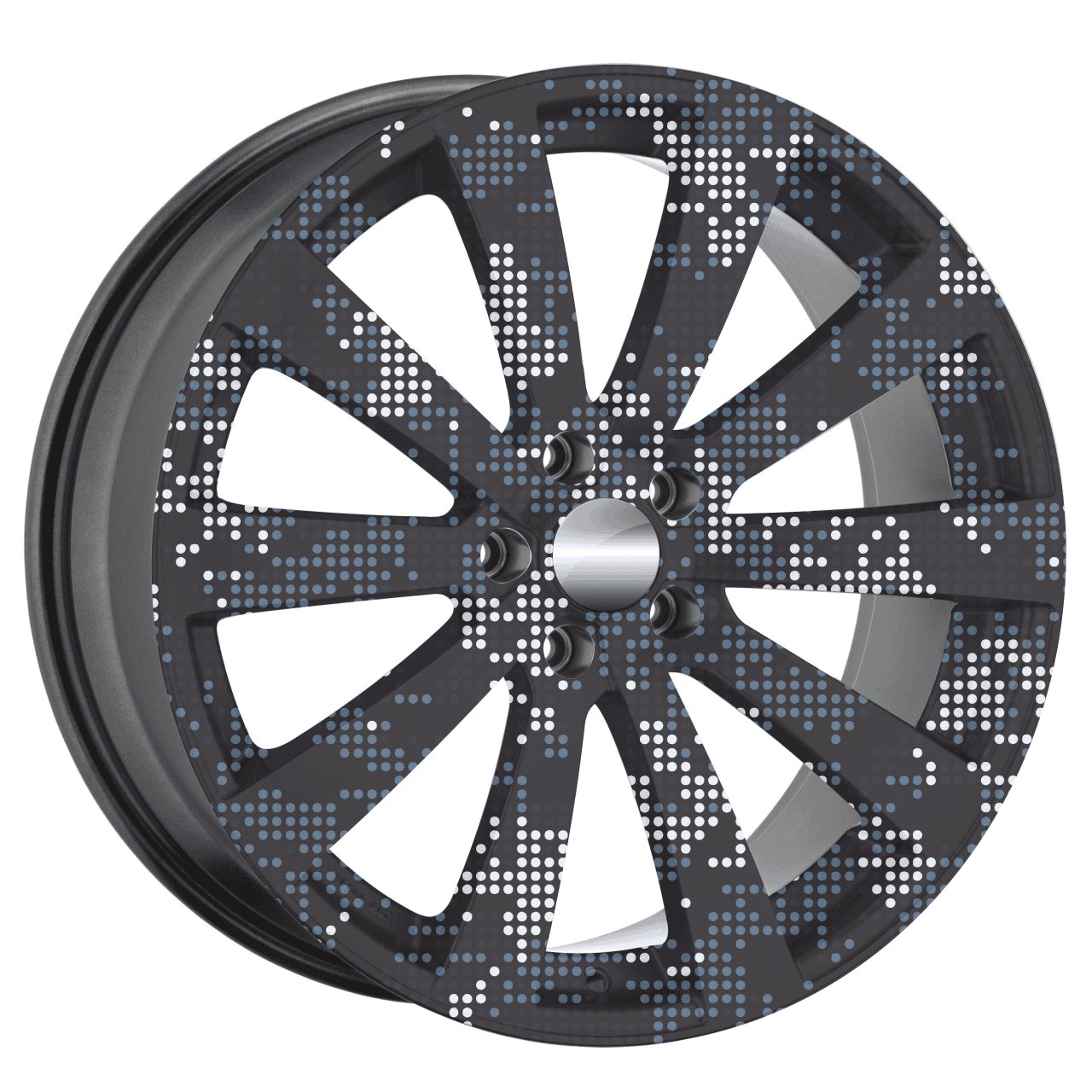 Set 4 Folii Imprimate Outdoor cu EcoSolvent, autoadezive, pentru decorarea jantelor auto, dimetru 60 cm, model FJT-31 FAVLine Selection