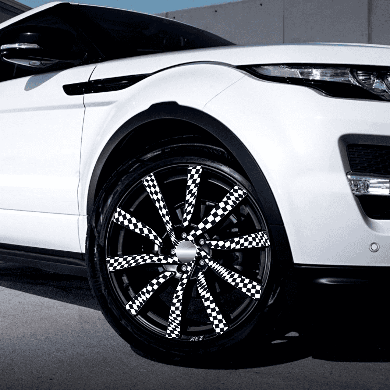 Set 4 Folii Imprimate Outdoor cu EcoSolvent, autoadezive, pentru decorarea jantelor auto, dimetru 60 cm, model FJT-32 FAVLine Selection