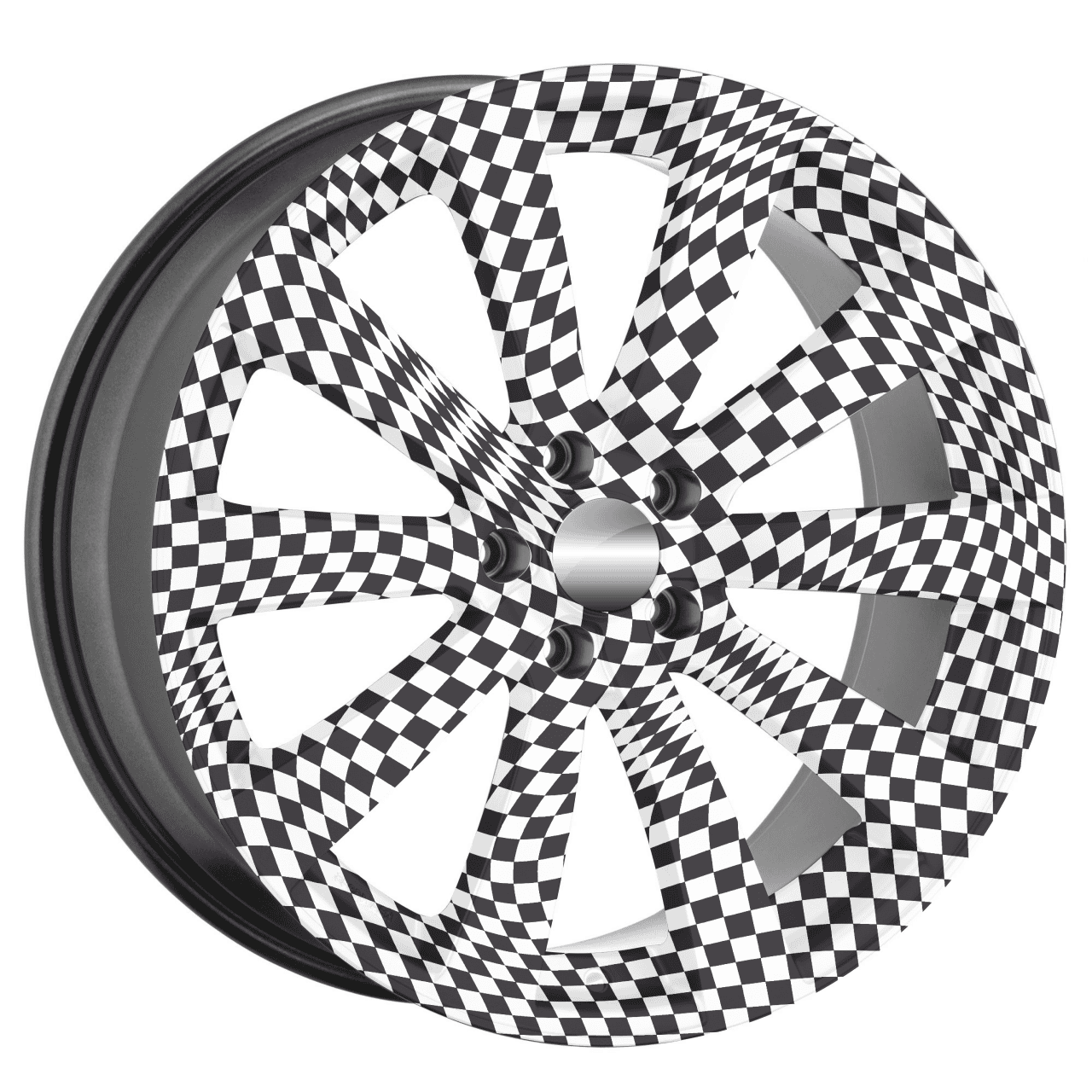 Set 4 Folii Imprimate Outdoor cu EcoSolvent, autoadezive, pentru decorarea jantelor auto, dimetru 60 cm, model FJT-32 FAVLine Selection