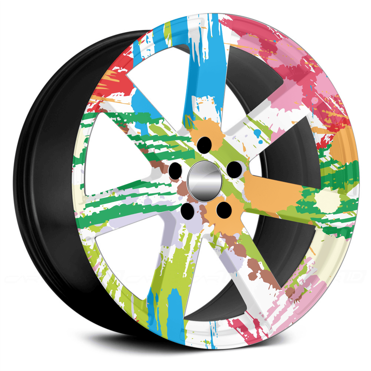 Set 4 Folii Imprimate Outdoor cu EcoSolvent, autoadezive, pentru decorarea jantelor auto, dimetru 60 cm, model FJT-33 FAVLine Selection