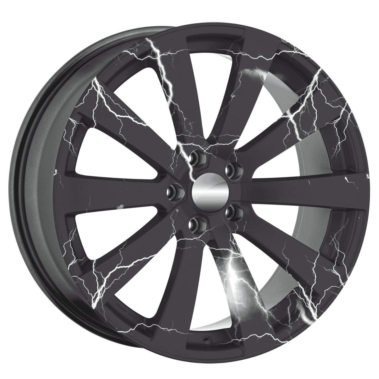 Set 4 Folii Imprimate Outdoor cu EcoSolvent, autoadezive, pentru decorarea jantelor auto, dimetru 60 cm, model FJT-34 FAVLine Selection