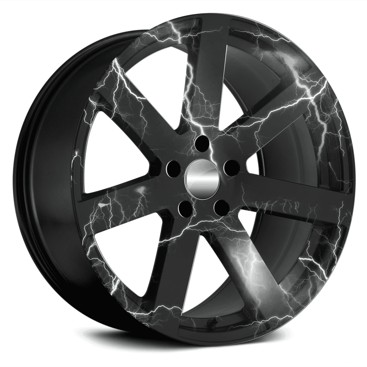 Set 4 Folii Imprimate Outdoor cu EcoSolvent, autoadezive, pentru decorarea jantelor auto, dimetru 60 cm, model FJT-34 FAVLine Selection