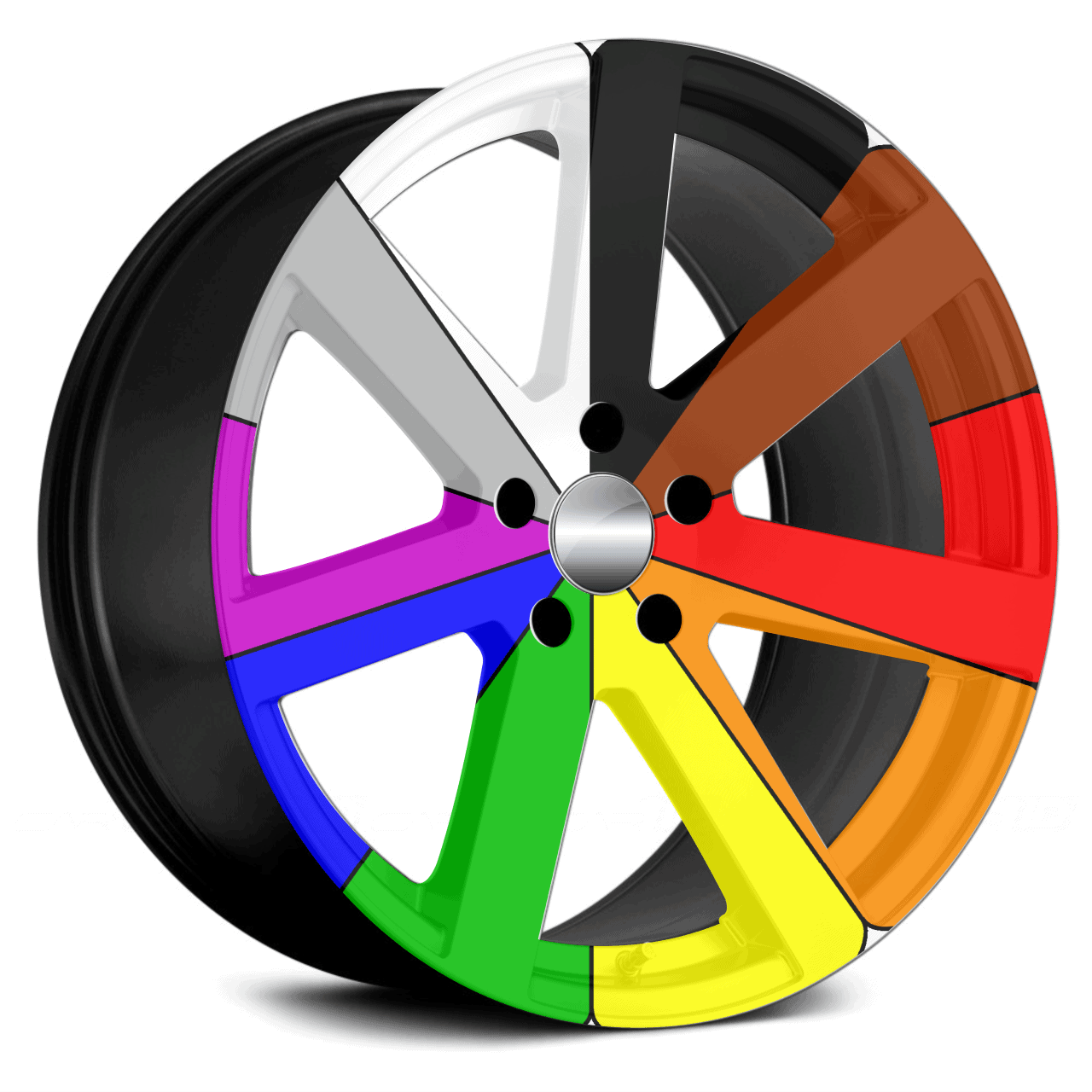 Set 4 Folii Imprimate Outdoor cu EcoSolvent, autoadezive, pentru decorarea jantelor auto, dimetru 60 cm, model FJT-35 FAVLine Selection