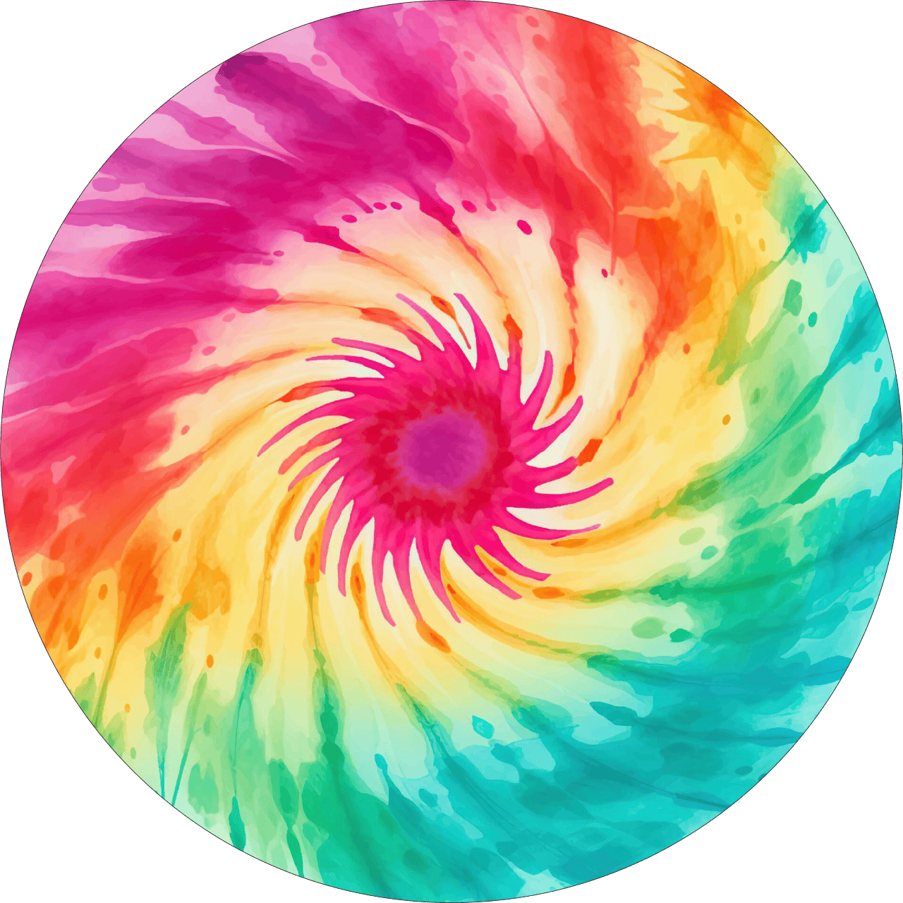 Set 4 Folii Imprimate Outdoor cu EcoSolvent, autoadezive, pentru decorarea jantelor auto, dimetru 60 cm, model FJT-39 FAVLine Selection