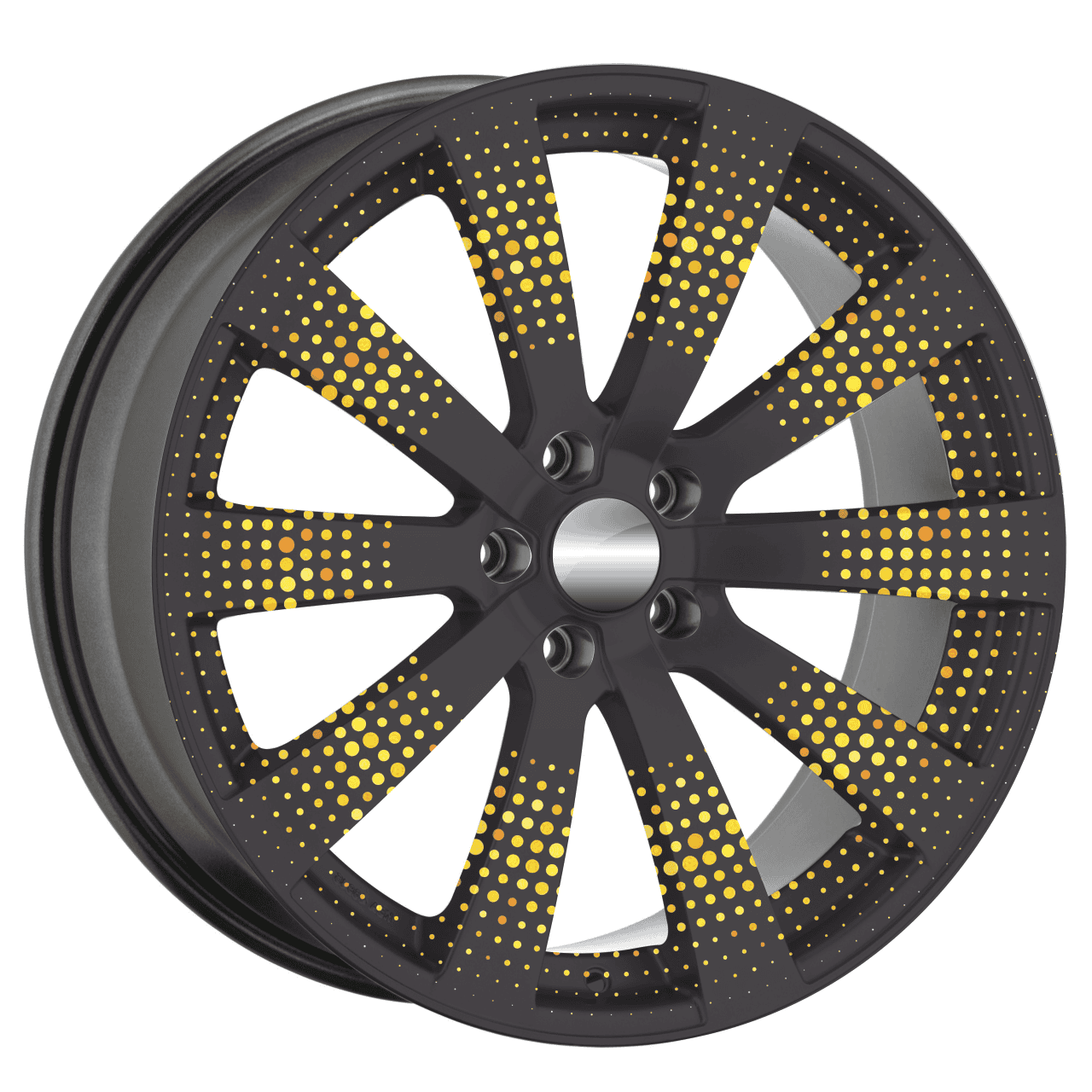 Set 4 Folii Imprimate Outdoor cu EcoSolvent, autoadezive, pentru decorarea jantelor auto, dimetru 60 cm, model FJT-41 FAVLine Selection