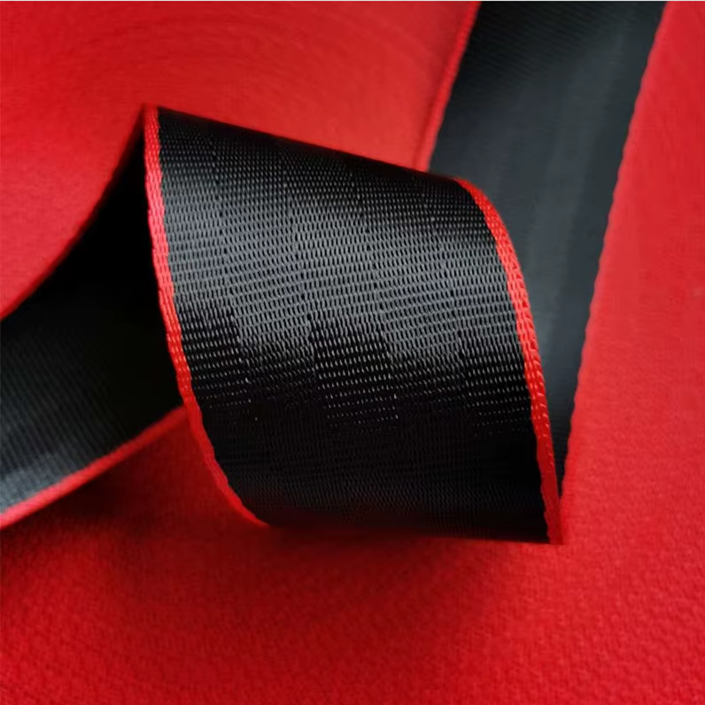 Banda centura de siguranta TUNING, culoare Negru-Rosu, latime 46 mm, pret/m liniar FAVLine Selection