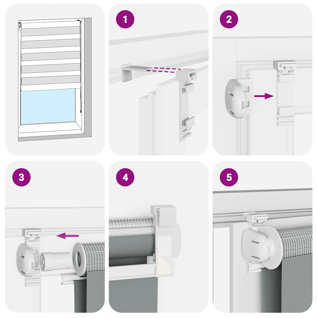 Jaluzea tip zebra 100x100 cm lățime țesătură 95,9 cm poliester GartenMobel Dekor