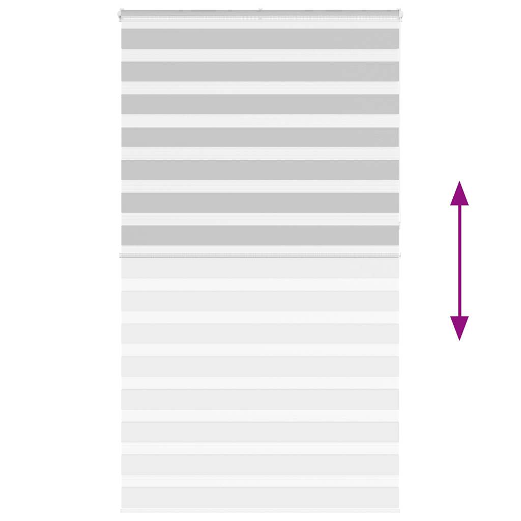 Jaluzea tip zebra gri deschis lățime țesătură 120,9cm poliester GartenMobel Dekor