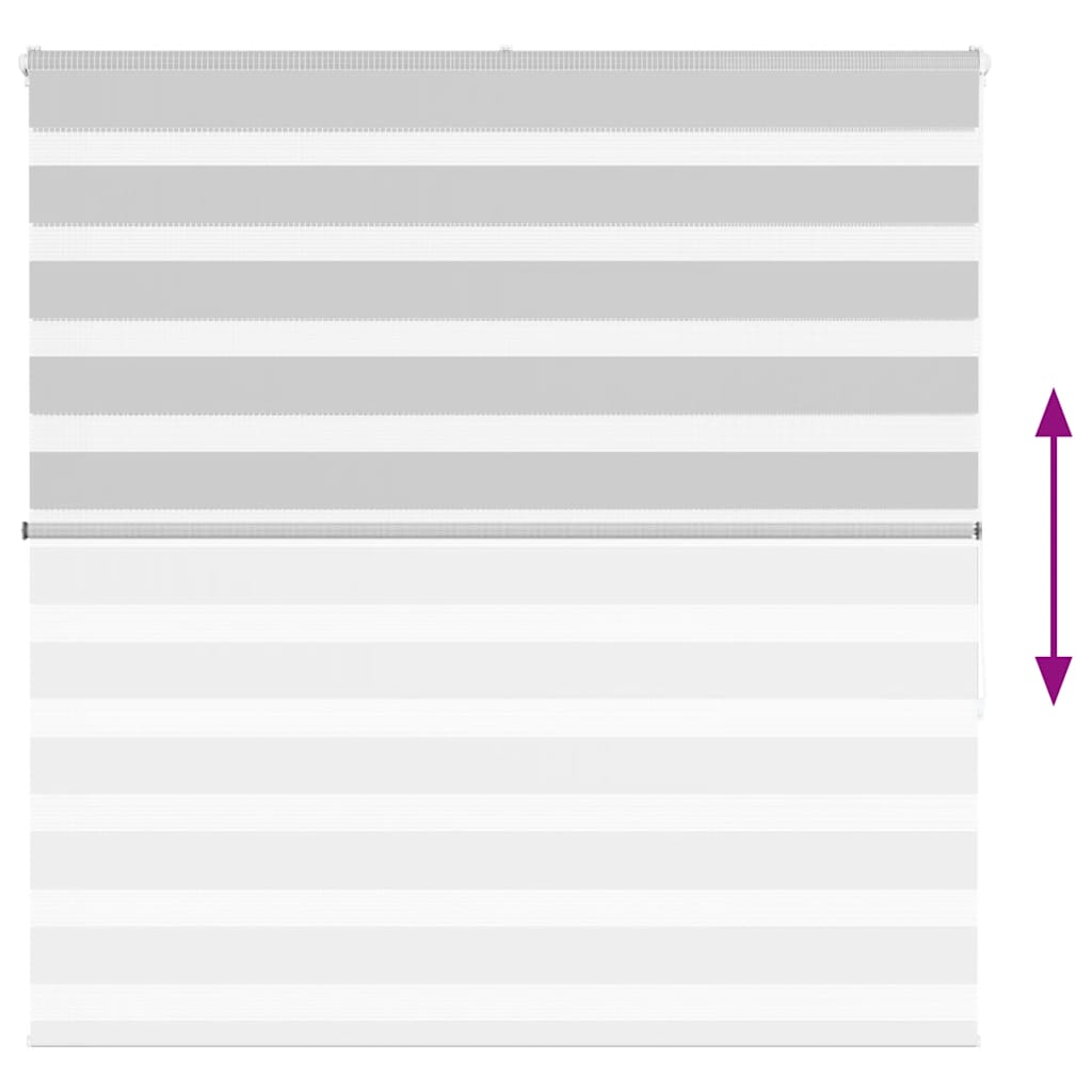 Jaluzea tip zebra gri deschis lățime țesătură 140,9cm poliester GartenMobel Dekor