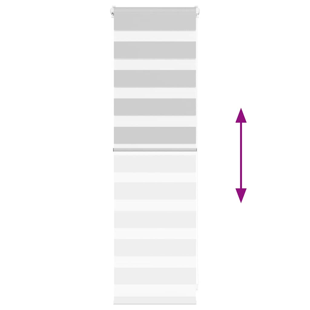 Jaluzea tip zebra gri deschis lățime țesătură 40,9 cm poliester GartenMobel Dekor