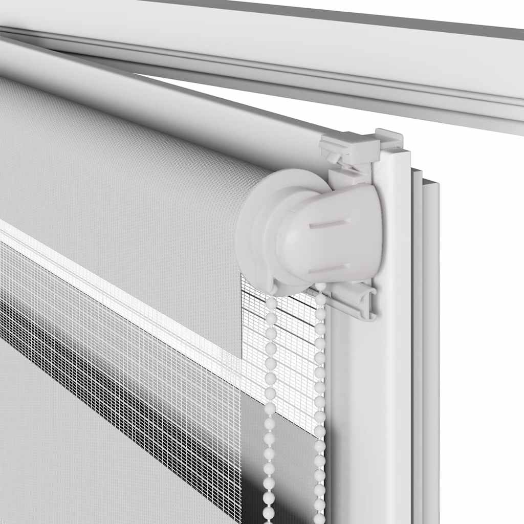 Jaluzea tip zebra gri deschis lățime țesătură 40,9 cm poliester GartenMobel Dekor