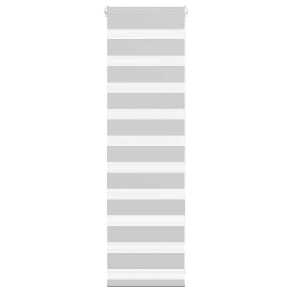 Jaluzea tip zebra gri deschis lățime țesătură 40,9 cm poliester GartenMobel Dekor