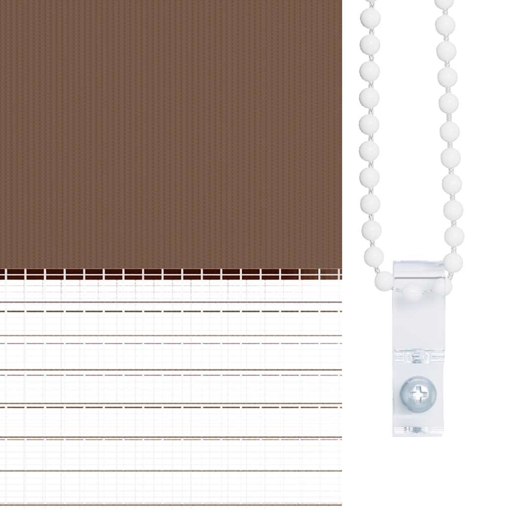 Jaluzea tip zebra maro lățime țesătură 100,9 cm poliester GartenMobel Dekor