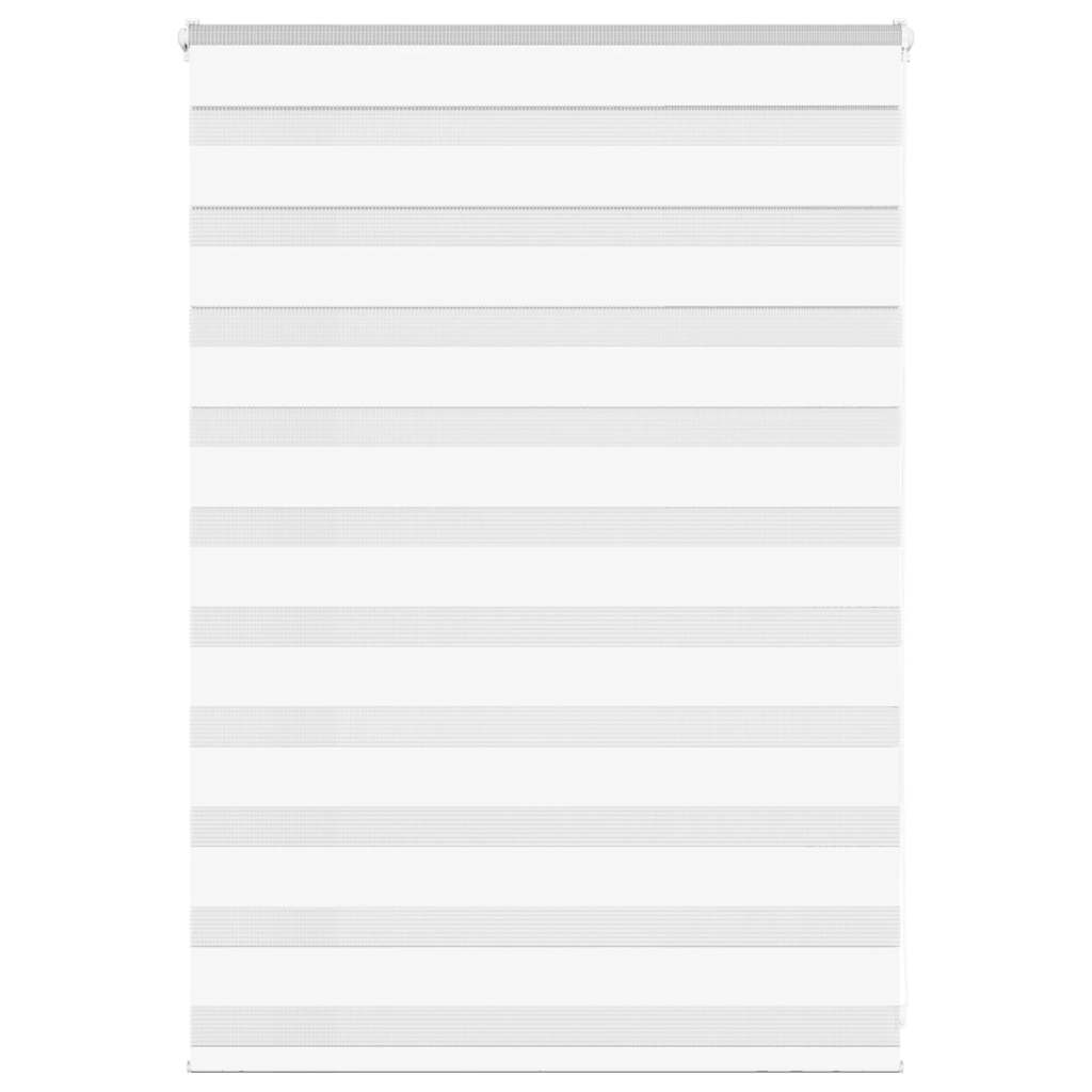 Jaluzea tip zebra alb lățime țesătură 110,9 cm poliester GartenMobel Dekor