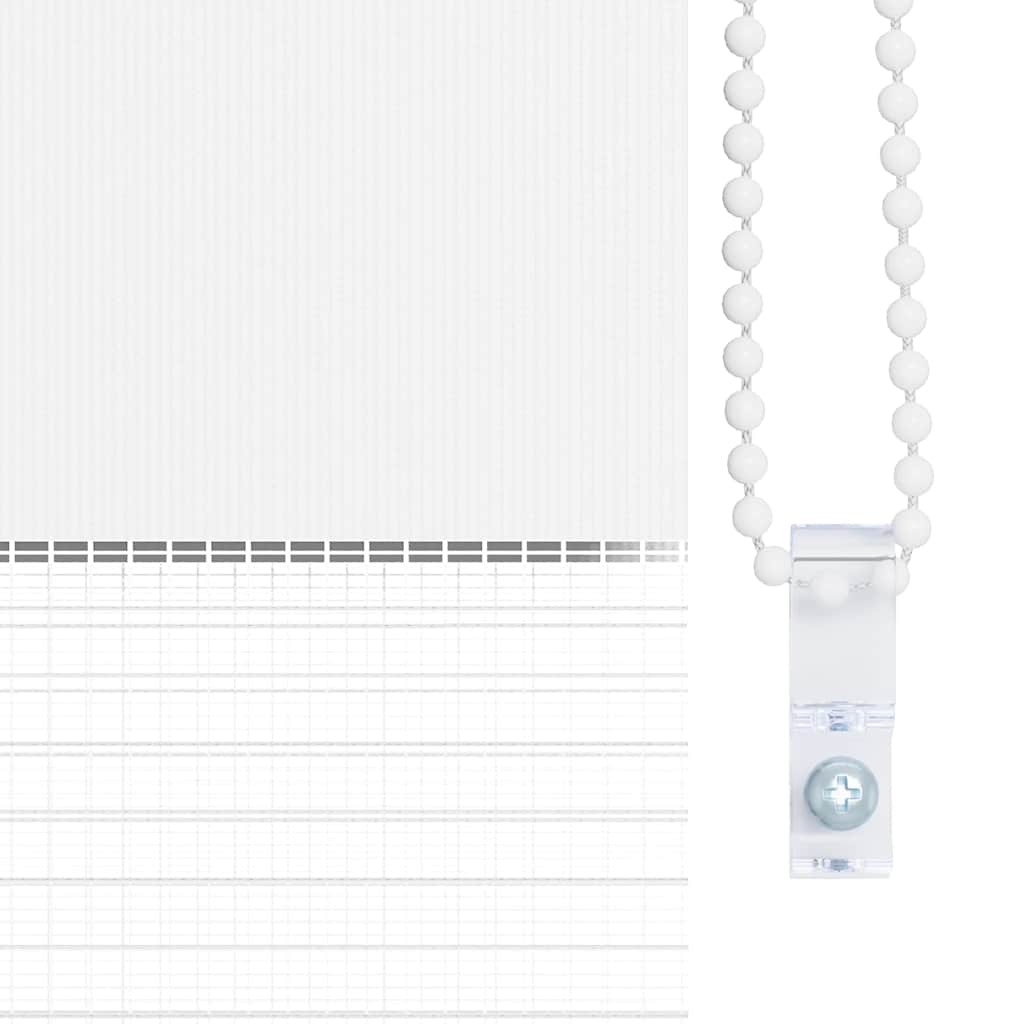 Jaluzea tip zebra alb lățime țesătură 110,9 cm poliester GartenMobel Dekor