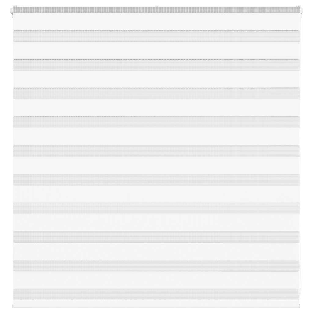 Jaluzea tip zebra alb lățime țesătură 140,9 cm poliester GartenMobel Dekor