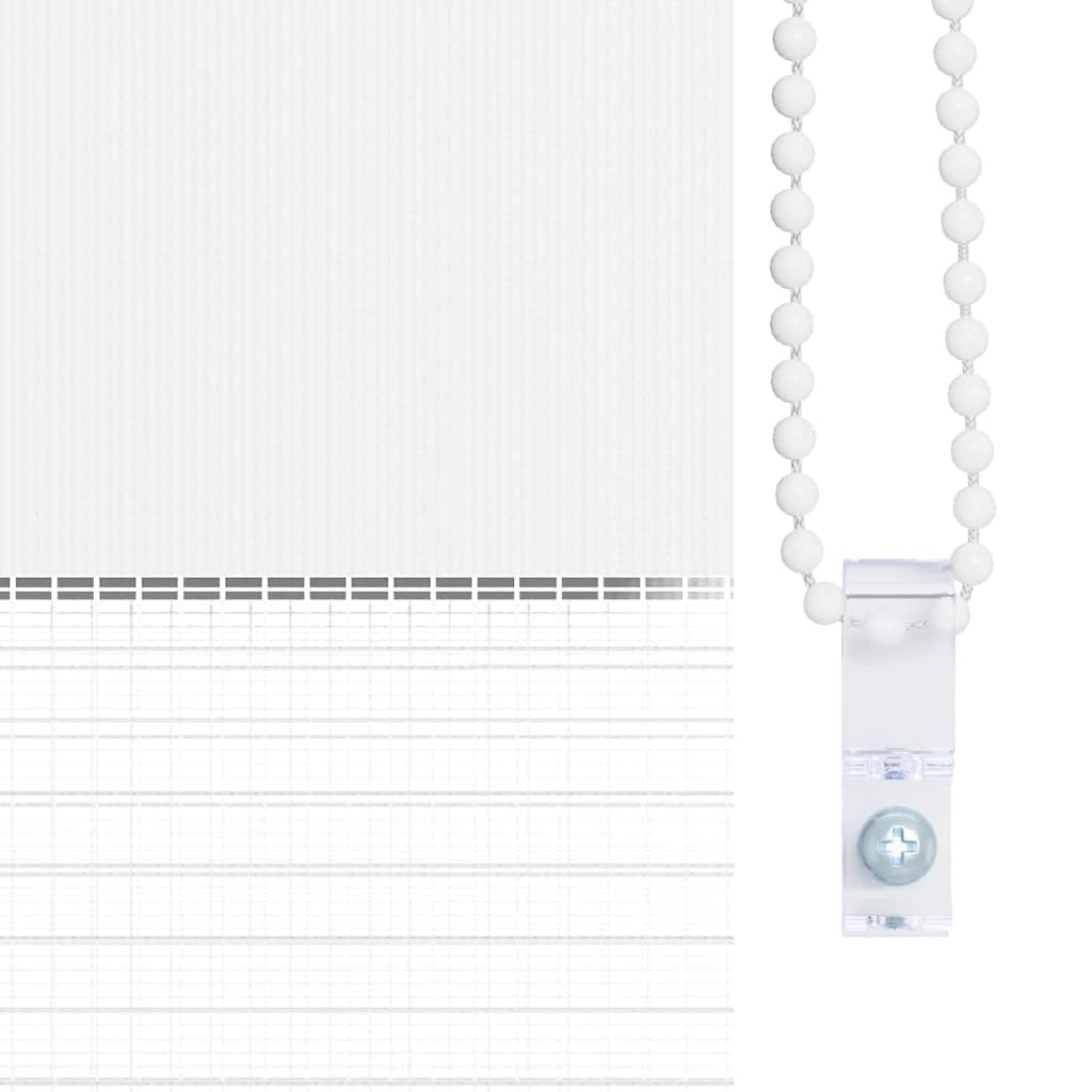 Jaluzea tip zebra alb lățime țesătură 140,9 cm poliester GartenMobel Dekor