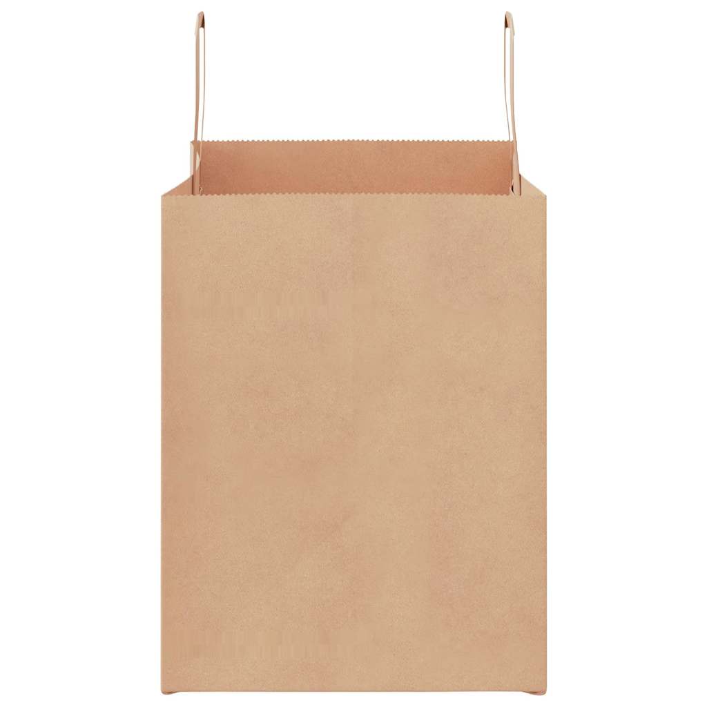 Pungi de hârtie 50 buc cu mânere maro 32x22x28 cm GartenMobel Dekor