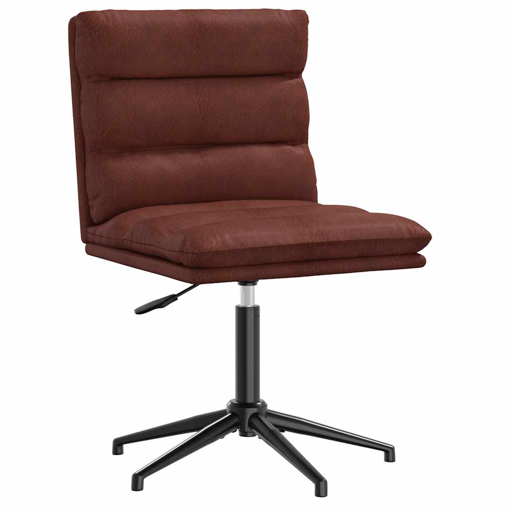 Scaun de sufragerie din piele artificială maro strălucitor GartenMobel Dekor