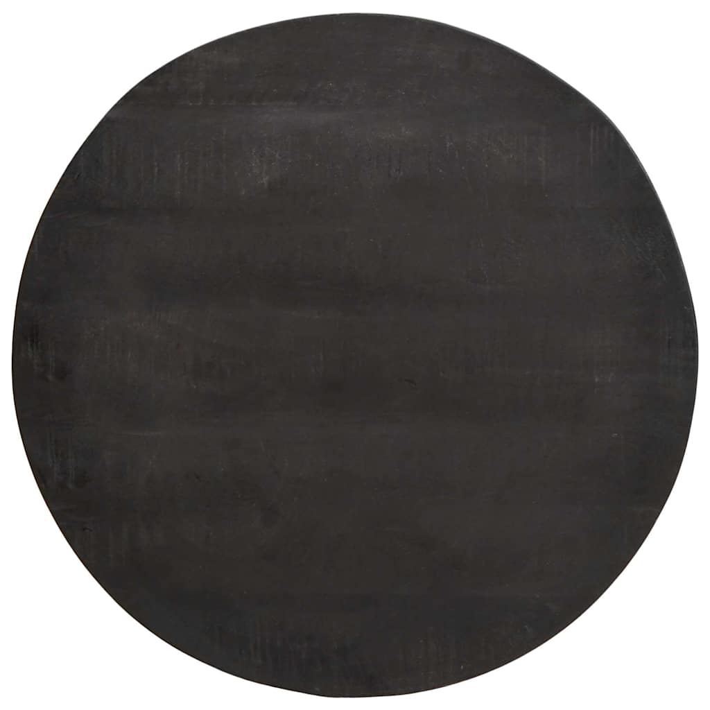 Mese de Cafea Nesting 2 pcs Negru Lemn masiv de mango și oțel GartenMobel Dekor