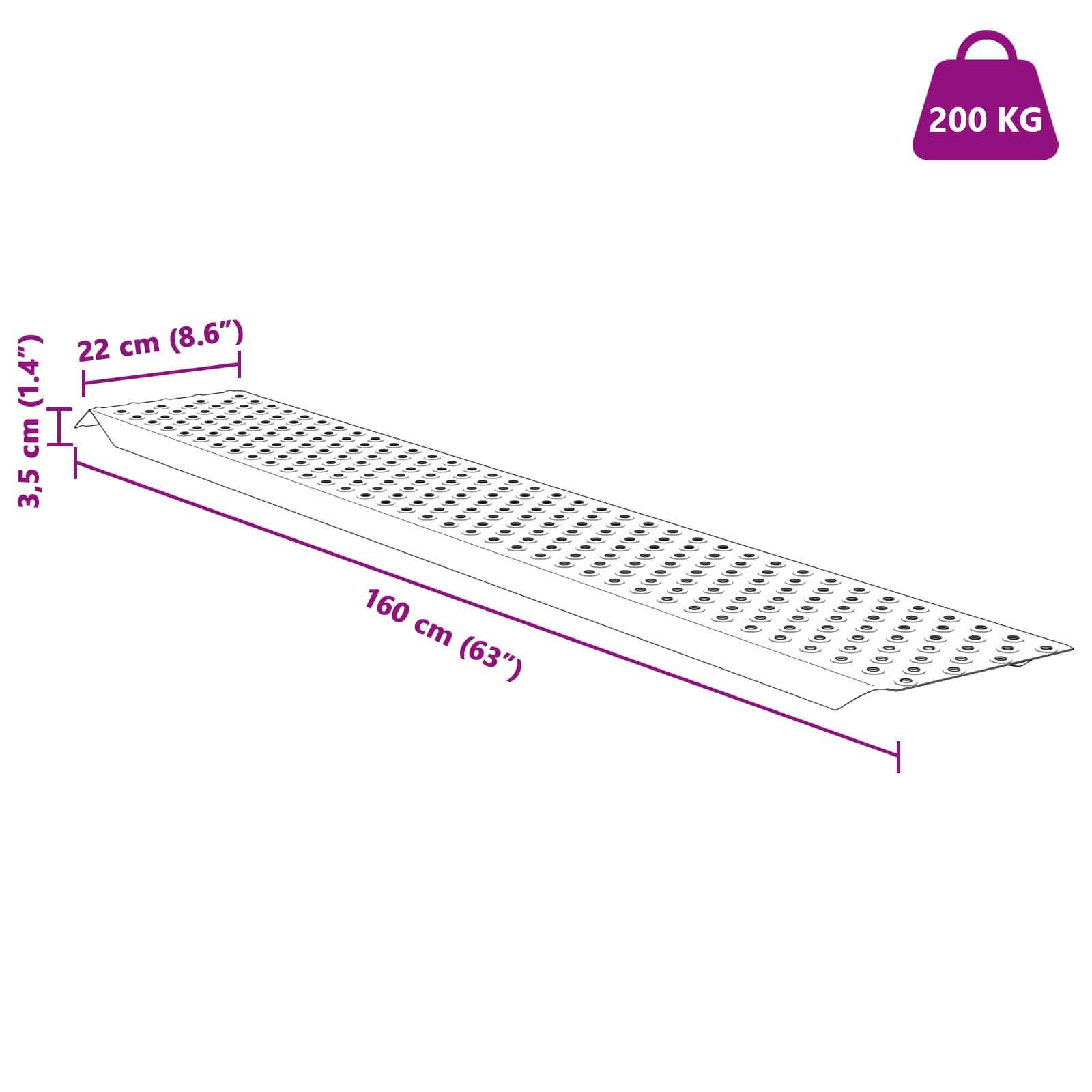 Rampă de Încărcare Argintiu 159 x 23 x 5 cm Oțel Galvanizat GartenMobel Dekor