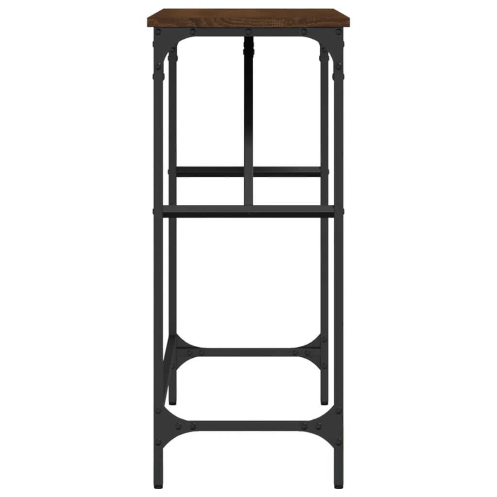 Măsuță consolă, stejar maro, 100x32x75 cm, lemn prelucrat GartenMobel Dekor