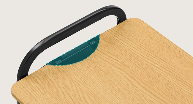 SONGMICS Raft de depozitare mobil tip carucior rulant, pentru baie sau bucatarie, cadru otel cu blat MDF, 31x44x74 cm, negru Household NewTrend