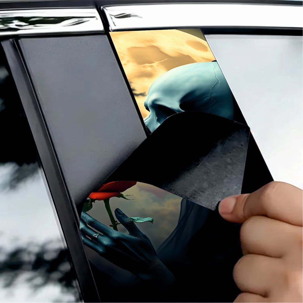 Set 2 stickere decorative pentru stalpii usilor, print autoadeziv de inalta rezolutie, dimensine 2 buc x 50 x 22 cm , cod: AVX-SSU-08 FAVLine Selection