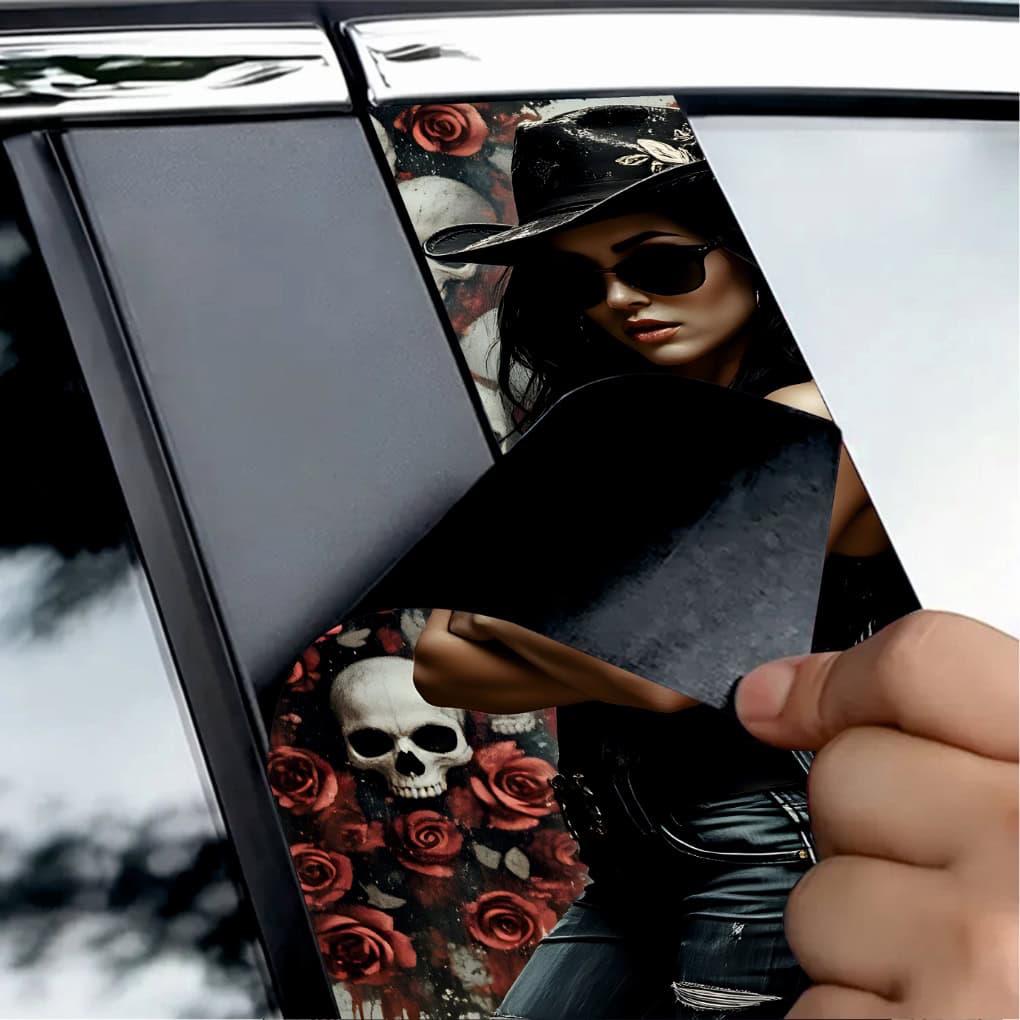 Set 2 stickere decorative pentru stalpii usilor, print autoadeziv de inalta rezolutie, dimensine 2 buc x 50 x 22 cm , cod: AVX-SSU-09 FAVLine Selection