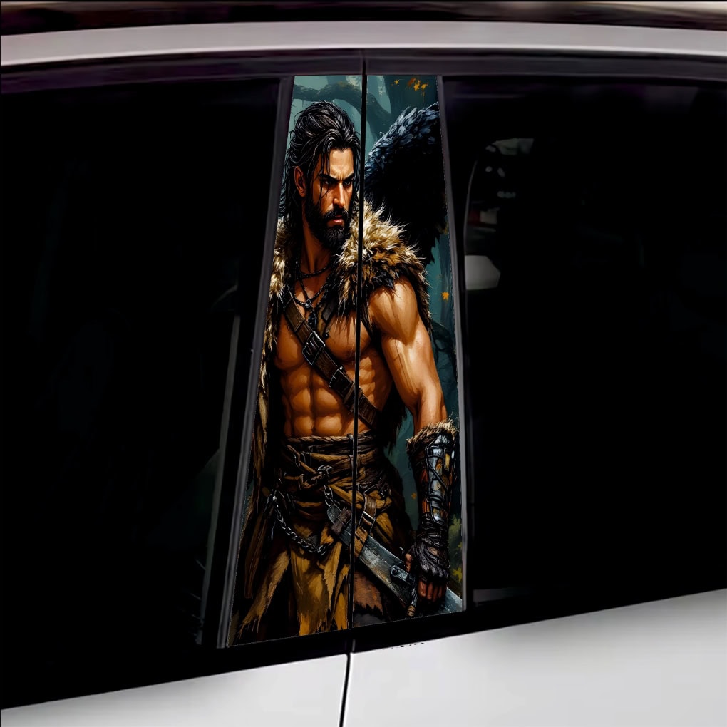 Set 2 stickere decorative pentru stalpii usilor, print autoadeziv de inalta rezolutie, dimensine 2 buc x 50 x 22 cm , cod: AVX-SSU-10 FAVLine Selection