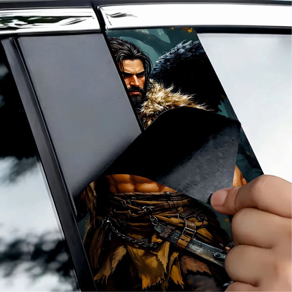 Set 2 stickere decorative pentru stalpii usilor, print autoadeziv de inalta rezolutie, dimensine 2 buc x 50 x 22 cm , cod: AVX-SSU-10 FAVLine Selection