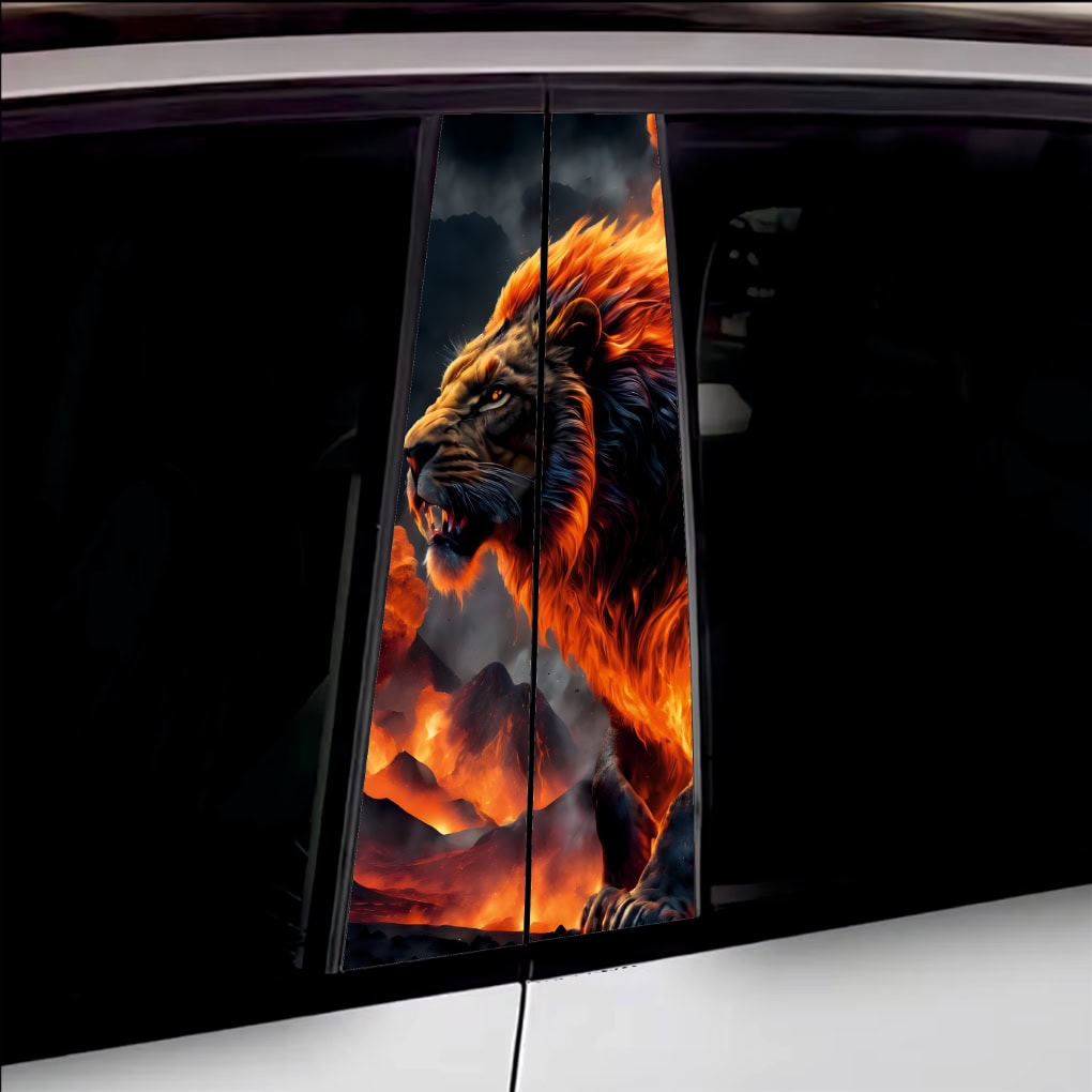 Set 2 stickere decorative pentru stalpii usilor, print autoadeziv de inalta rezolutie, dimensine 2 buc x 50 x 22 cm , cod: AVX-SSU-11 FAVLine Selection