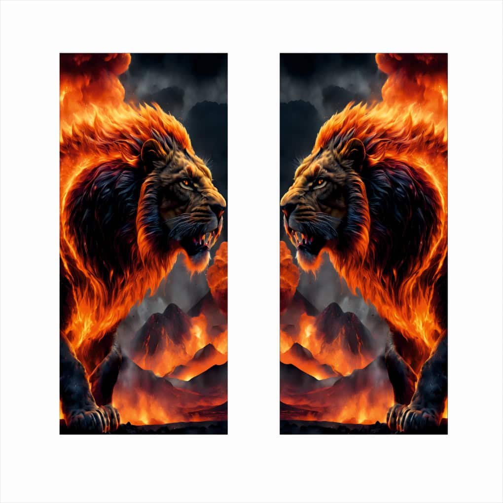 Set 2 stickere decorative pentru stalpii usilor, print autoadeziv de inalta rezolutie, dimensine 2 buc x 50 x 22 cm , cod: AVX-SSU-11 FAVLine Selection