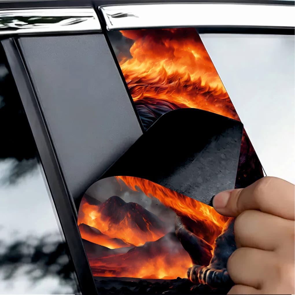 Set 2 stickere decorative pentru stalpii usilor, print autoadeziv de inalta rezolutie, dimensine 2 buc x 50 x 22 cm , cod: AVX-SSU-11 FAVLine Selection