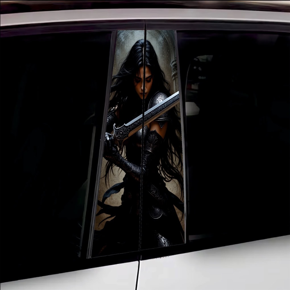 Set 2 stickere decorative pentru stalpii usilor, print autoadeziv de inalta rezolutie, dimensine 2 buc x 50 x 22 cm , cod: AVX-SSU-15 FAVLine Selection