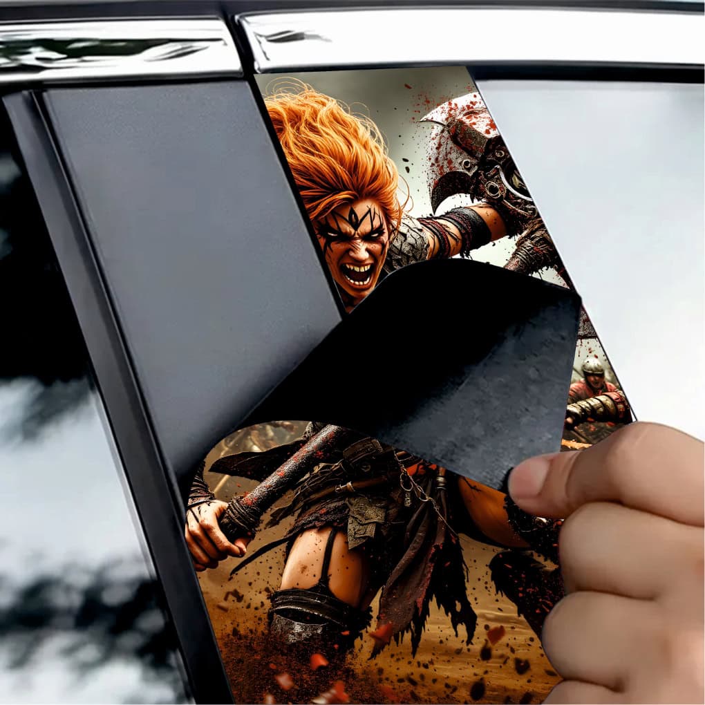 Set 2 stickere decorative pentru stalpii usilor, print autoadeziv de inalta rezolutie, dimensine 2 buc x 50 x 22 cm , cod: AVX-SSU-16 FAVLine Selection