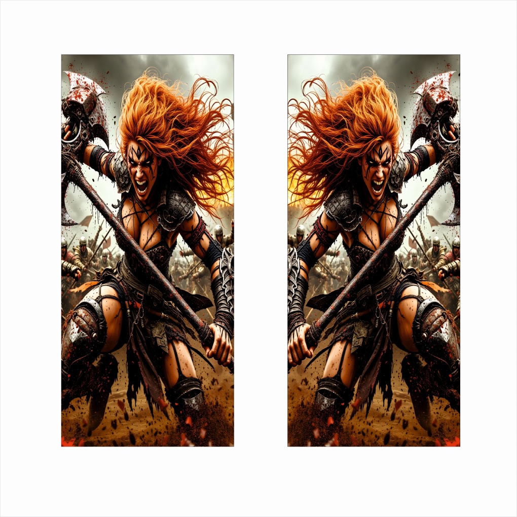 Set 2 stickere decorative pentru stalpii usilor, print autoadeziv de inalta rezolutie, dimensine 2 buc x 50 x 22 cm , cod: AVX-SSU-16 FAVLine Selection