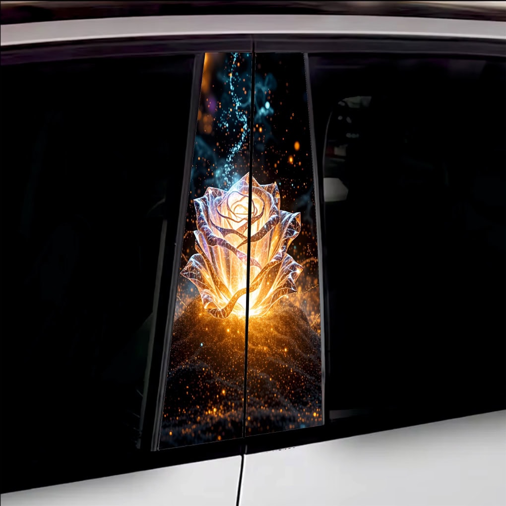 Set 2 stickere decorative pentru stalpii usilor, print autoadeziv de inalta rezolutie, dimensine 2 buc x 50 x 22 cm , cod: AVX-SSU-17 FAVLine Selection