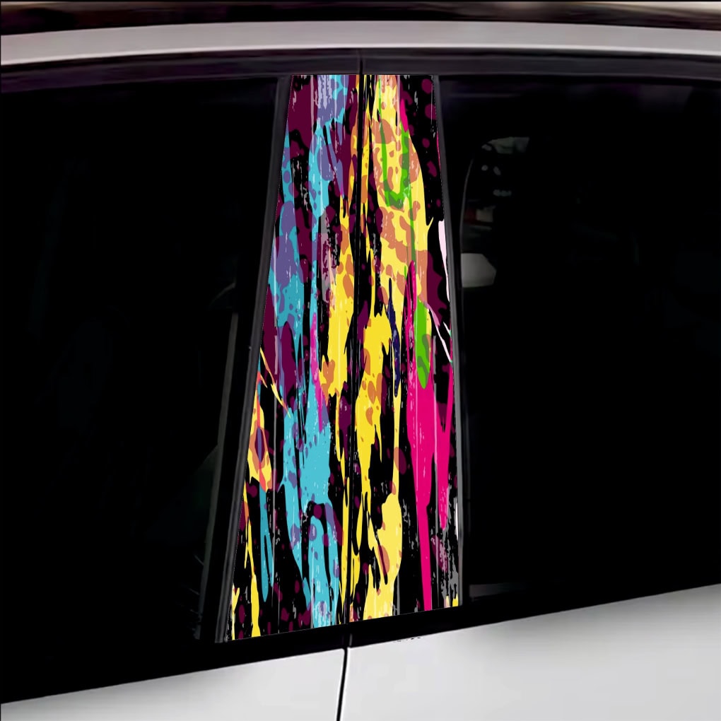 Set 2 stickere decorative pentru stalpii usilor, print autoadeziv de inalta rezolutie, dimensine 2 buc x 50 x 22 cm , cod: AVX-SSU-19 FAVLine Selection