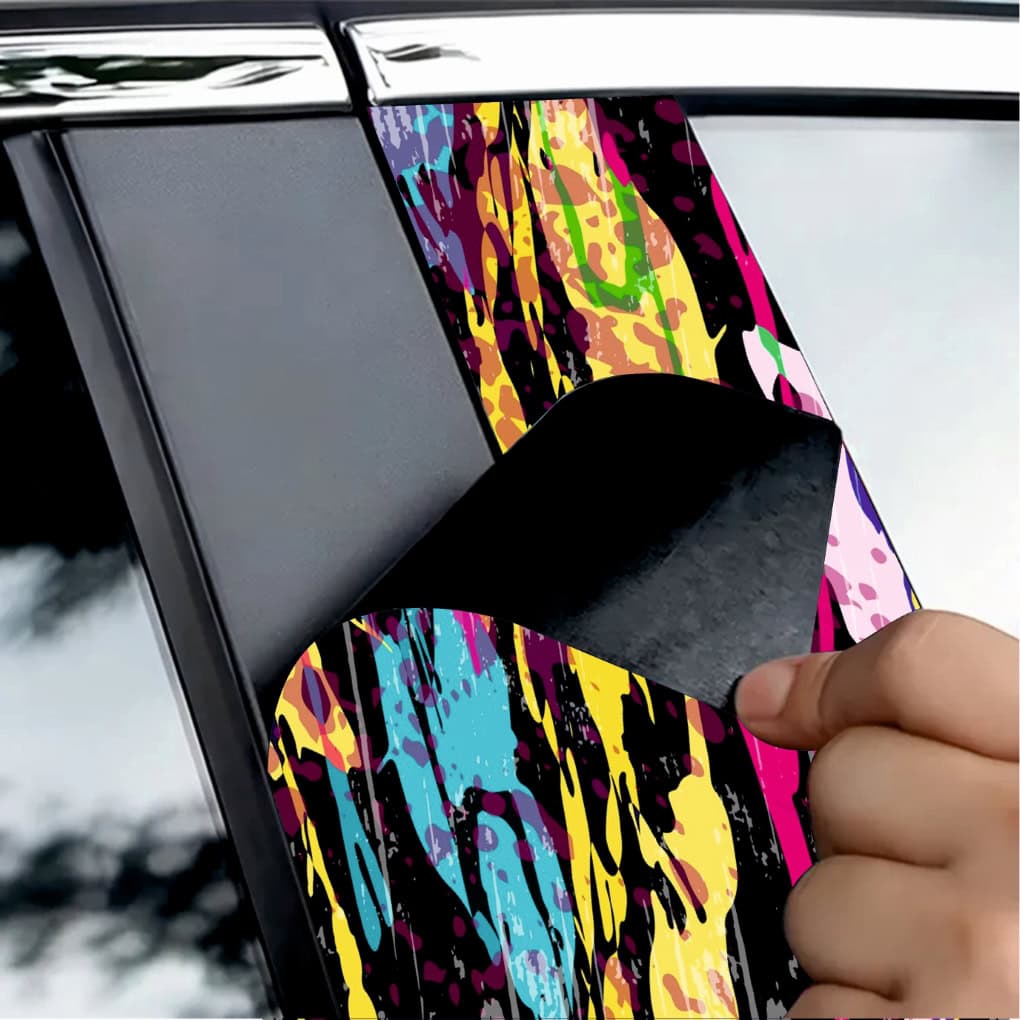 Set 2 stickere decorative pentru stalpii usilor, print autoadeziv de inalta rezolutie, dimensine 2 buc x 50 x 22 cm , cod: AVX-SSU-19 FAVLine Selection