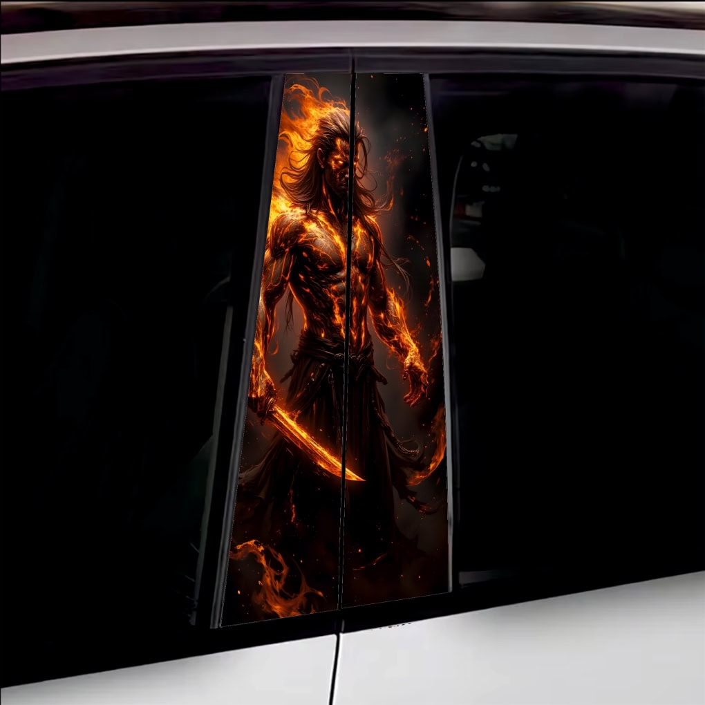 Set 2 stickere decorative pentru stalpii usilor, print autoadeziv de inalta rezolutie, dimensine 2 buc x 50 x 22 cm , cod: AVX-SSU-20 FAVLine Selection