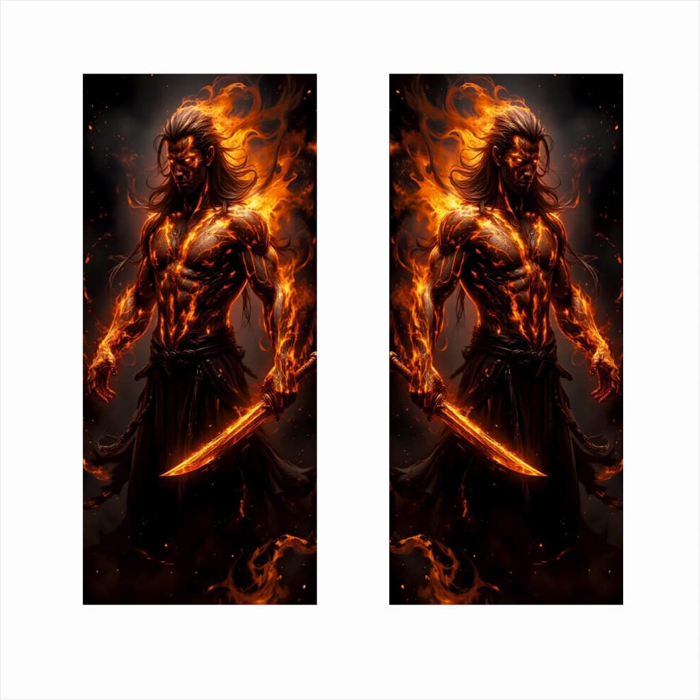 Set 2 stickere decorative pentru stalpii usilor, print autoadeziv de inalta rezolutie, dimensine 2 buc x 50 x 22 cm , cod: AVX-SSU-20 FAVLine Selection