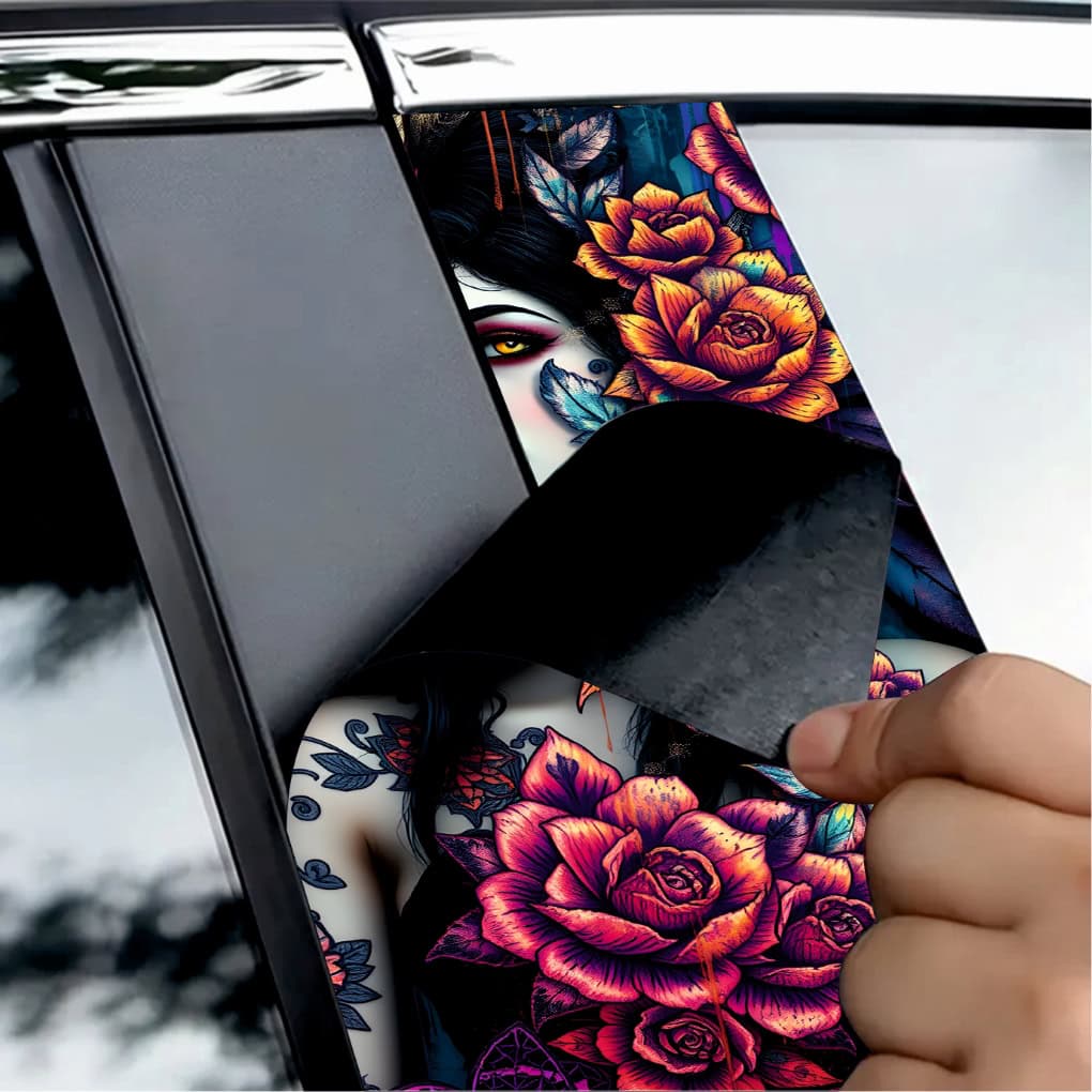 Set 2 stickere decorative pentru stalpii usilor, print autoadeziv de inalta rezolutie, dimensine 2 buc x 50 x 22 cm , cod: AVX-SSU-21 FAVLine Selection